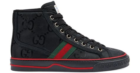 gucci 1977 sneakers black|Gucci tennis 1977 high top.